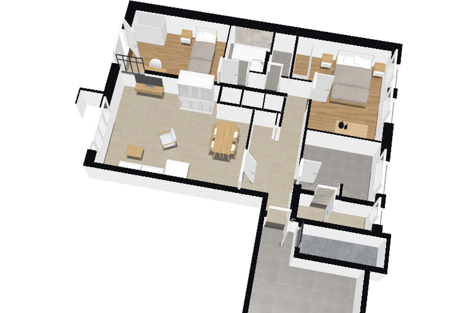 Appartement type T3 de 100m² Hyper Centre Mairie Roosevelt - 69500 BRON — photo 1
