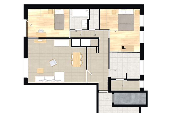 Appartement type T3 de 100m² Hyper Centre Mairie Roosevelt - 69500 BRON — photo 3