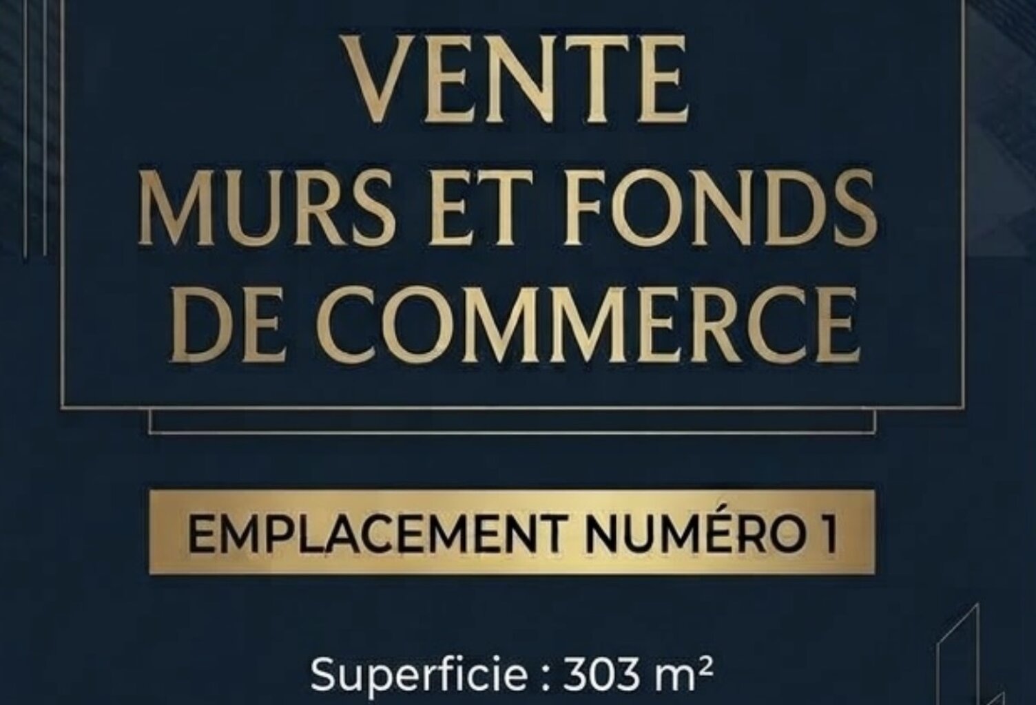 Vente Boutique/Local commercial 303 m&sup2; — photo 1