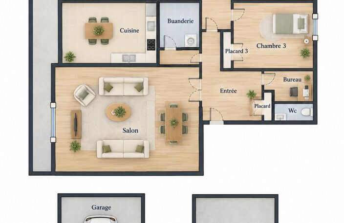 MONTÉLIMAR  APPARTEMENT DE 105 M² AVEC GRANDE TERRASSE, GARAGE ET CAVE — photo 2