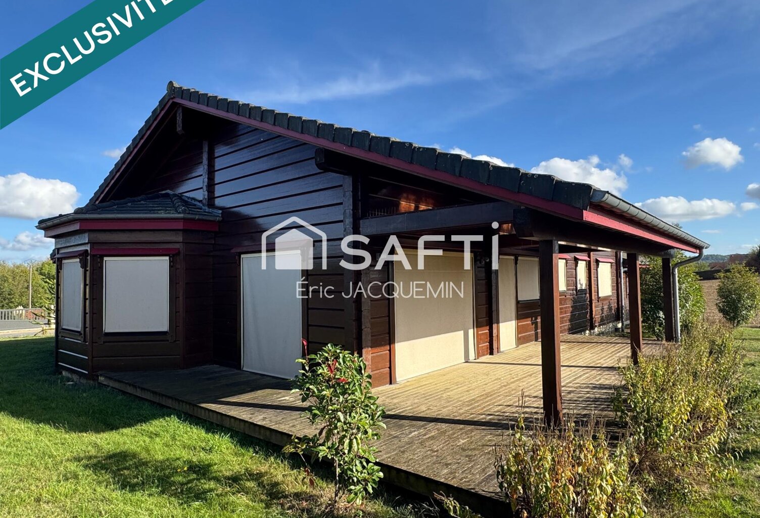 Cheppy 55270. Exceptionnel chalet finlandais de plain-pied de cinq pièces. — photo 1