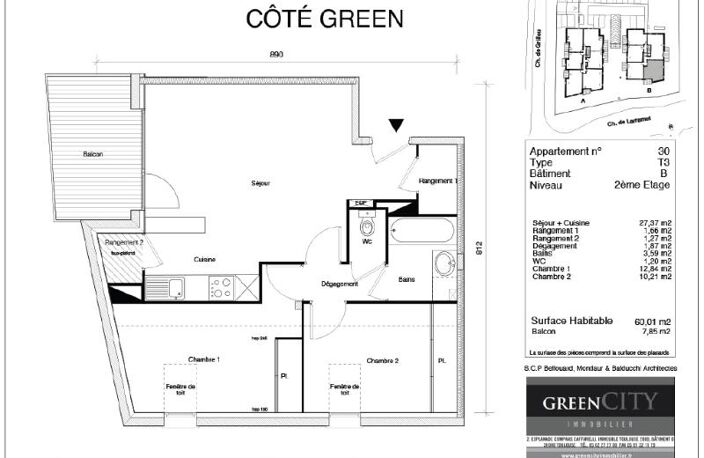 Location appartement 3 pièces 61 m² à Tournefeuille (31170) — photo 2