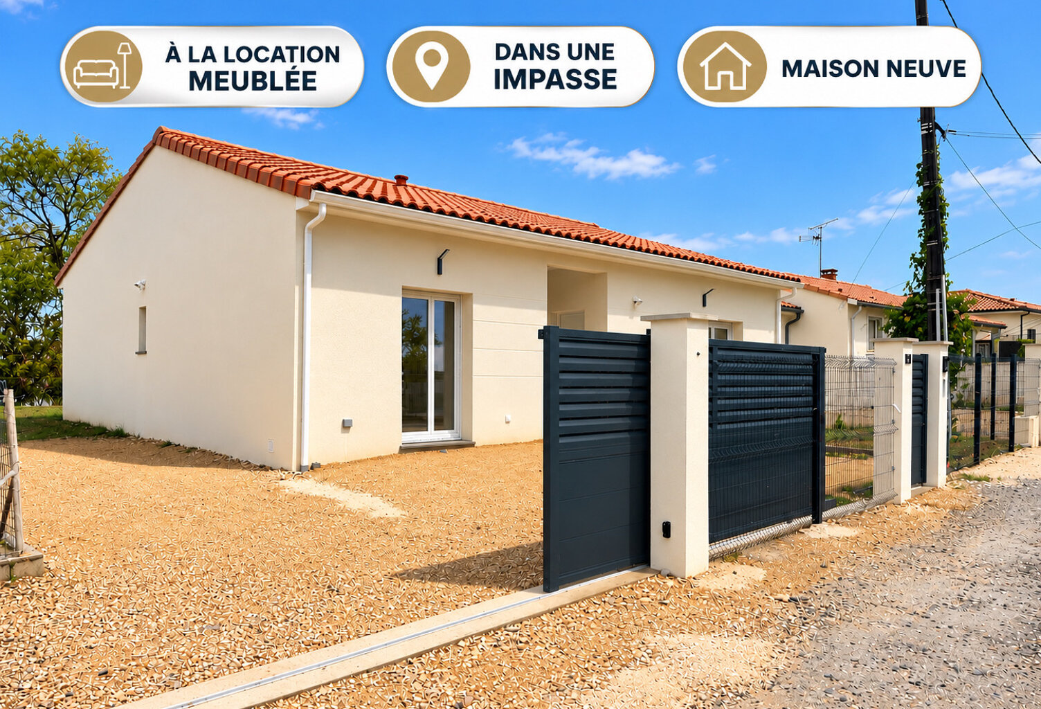 Maison plain pied T4 meublé - jardin — photo 1