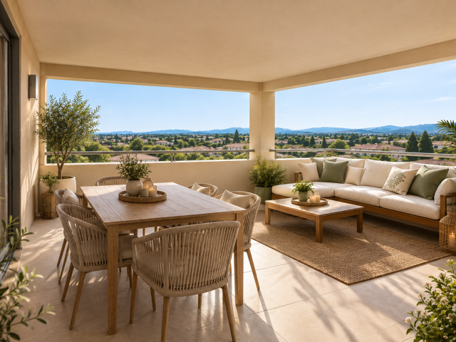 -T4 LUMINEUX DE 80m² avec TERRASSE - CENTRE ROGNES — photo du bien