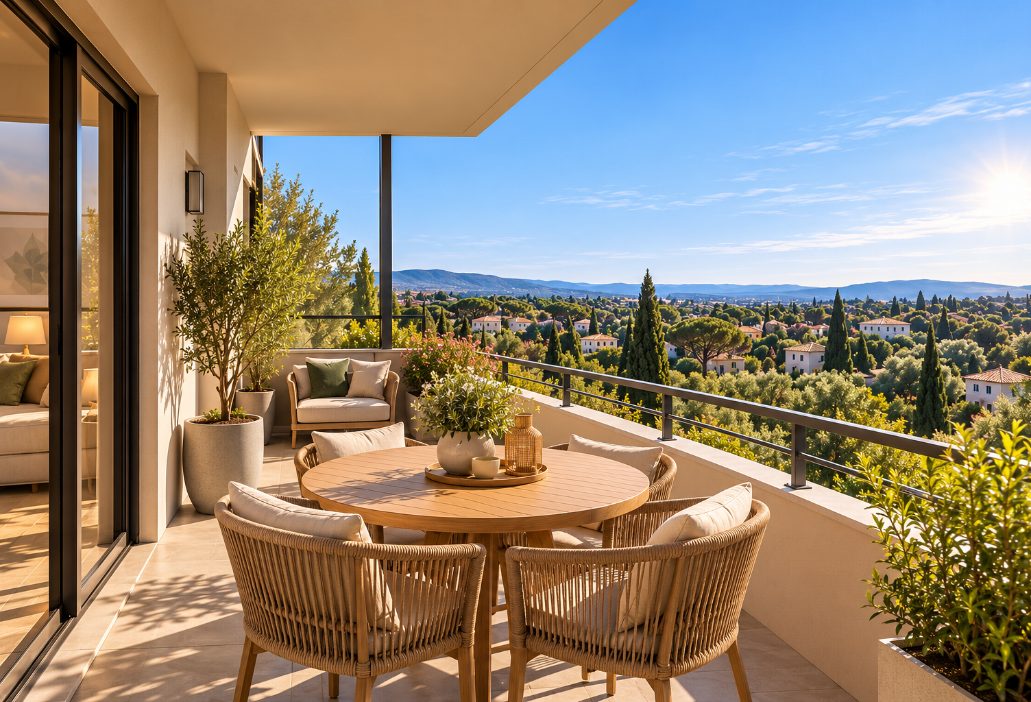 T4 expo sud au nord d'aix avec belle terrasse et belle vue dégagée — photo 1