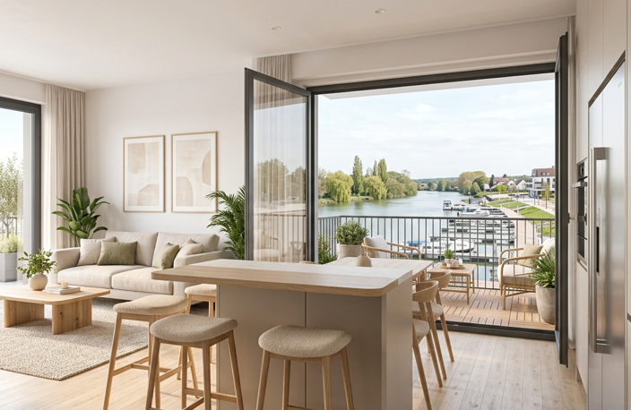 CREIL (60) – 3 PIÈCES AVEC TERRASSE ET VUE SUR L’OISE, LIVRAISON FIN 2028 — photo 2