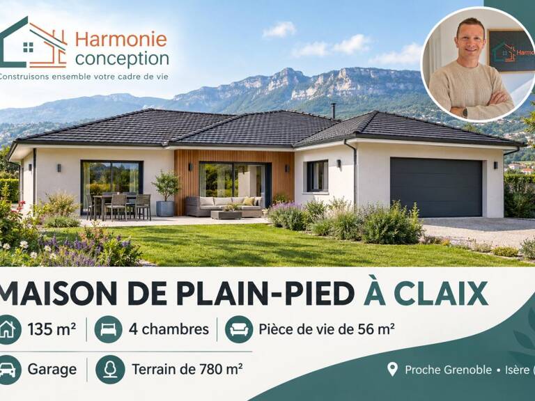 CLAIX Maison Plain Pied  135m² + garage+ sur un Terrains de 780m² — photo 1