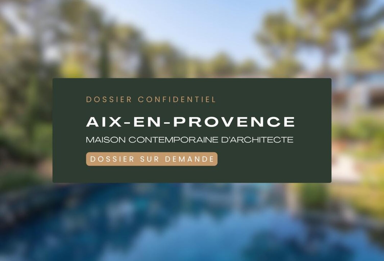 Maison d’architecte  — 360 m² au total avec dépendance, garage et cuisine d’été — Secteur prisé, Aix-en-Provence — photo 1