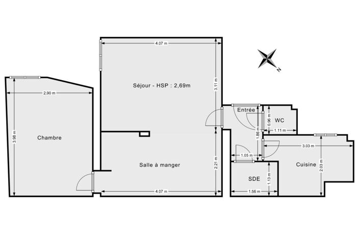 Pépite ! Appartement 2 pièces de 42 m² - Traversant avec cave - Rue Dautancourt, Paris — photo 3