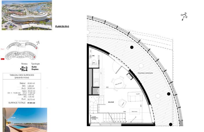 CAP D'AGDE. DUPLEX DE STANDING 87 M². ROOFTOP RÉSIDENT ET VUE PANORAMIQUE PORT ET MER — photo 2