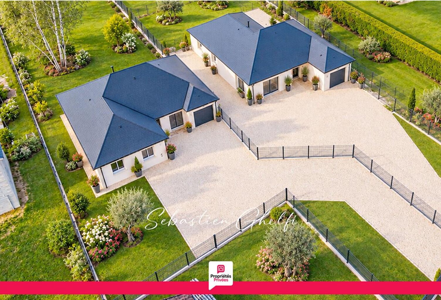 maison de plain pied , grande salle de vie de 60 m², 3 chambres et garage — photo 1