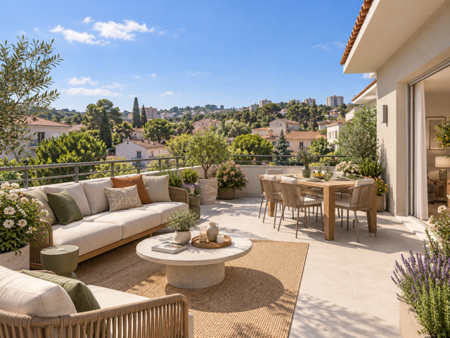 -- MARSEILLE 13ÈME - MAGNIFIQUE T5 AVEC TERRASSE AU DERNIÈRE ÉTAGE - DERNIÈRE OPPORTUNITÉE — photo du bien