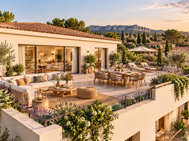 -- ROQUEFORT LA BÉDOULE - MAGNIFIQUE TERRASSE POUR CE T4 - AVANT PREMIÈRE — photo du bien