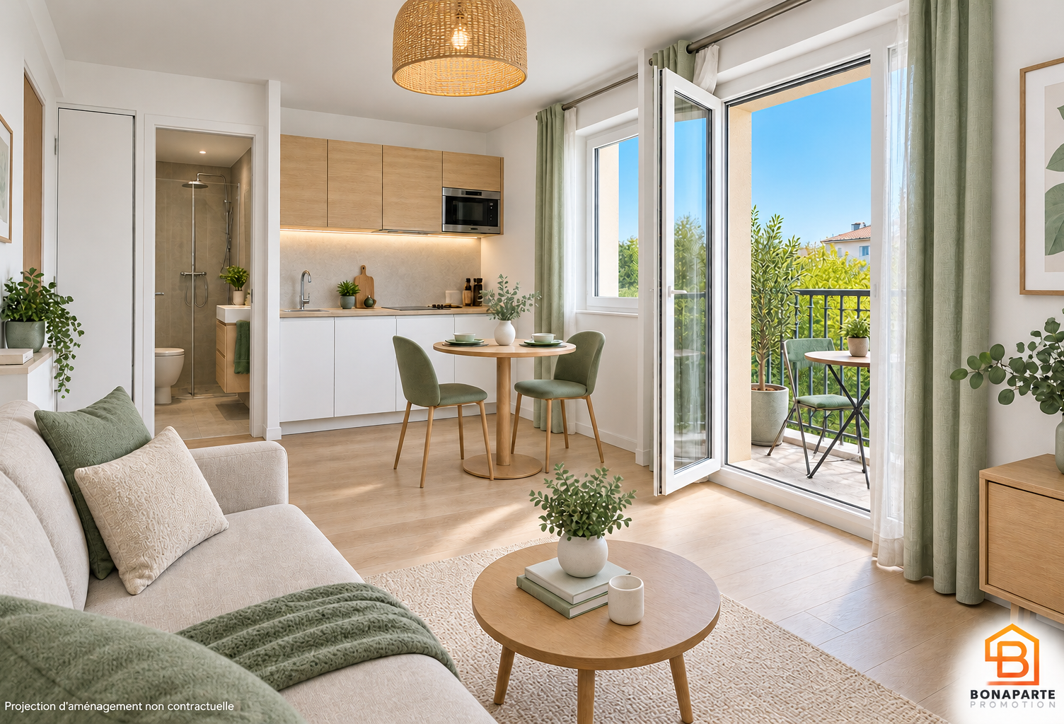 Studio optimisé en 2 pièces de 34m² avec balcon de 11m² futur tram t1 en pied de résidence ! — photo 1