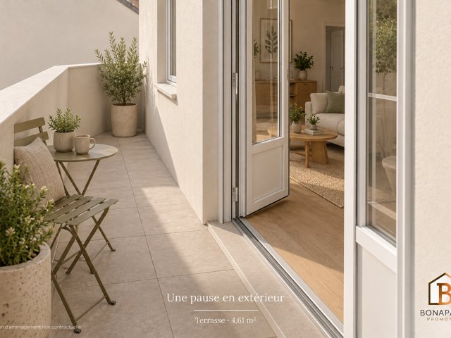 APPARTEMENT 3 PIECES 67M² LIVRE AVEC TERRASSE ET JARDINET ET PARKING — photo du bien