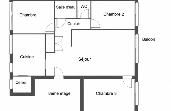 RILLIEUX VILLE NOUVELLE DERNIER ETAGE APPARTEMENT TYPE 4 70M — photo 4