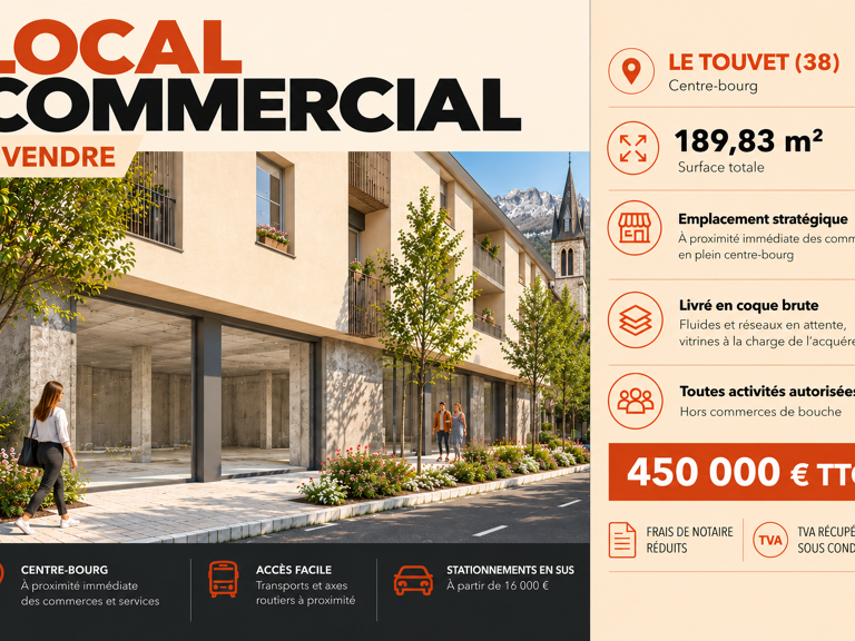 Local commercial de 189 m2 à Le Touvet (38) — photo 1
