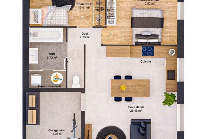 Maison 4 pièces 60 m2 — photo 5