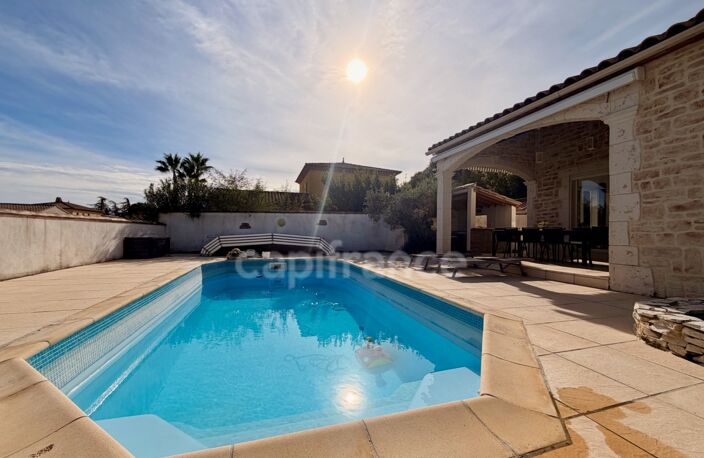 SAINT-BRÈS(34), À VENDRE MAISON PLAIN-PIED P5, SURFACE TOTALE 152 m2, 4 FACES, TERRAIN 931 m2, GARAGE 60 m2, PISCINE — photo 2