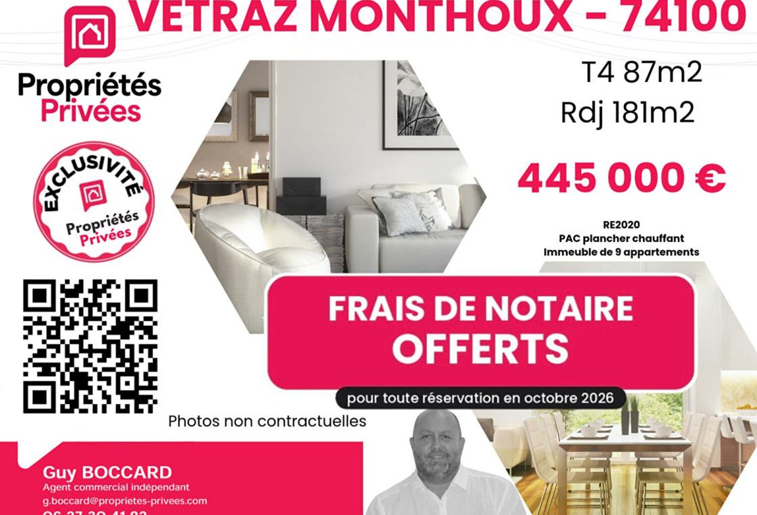 Appartement Vetraz Monthoux 4 pièce(s) 87.23 m2 — photo 1