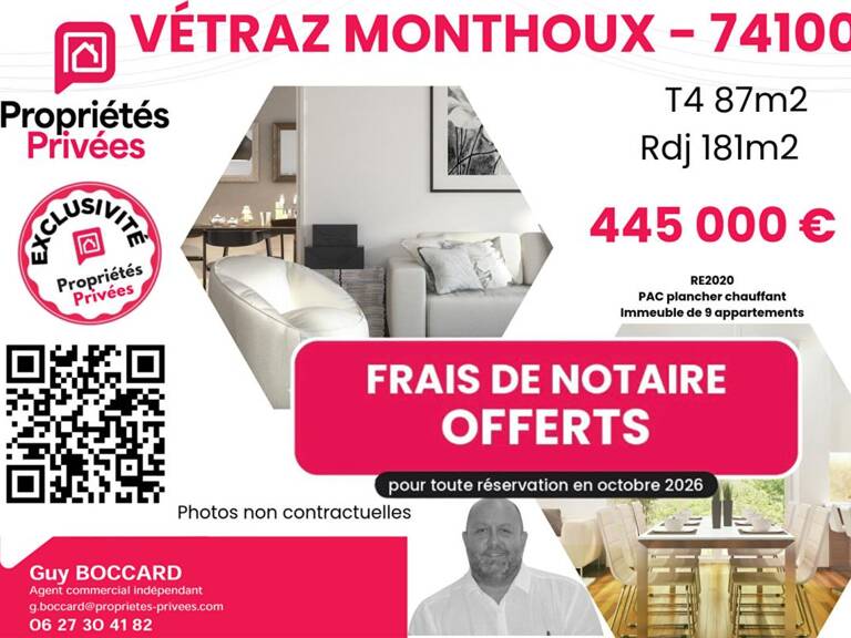 Appartement Vetraz Monthoux 4 pièce(s) 87.23 m2 — photo 1