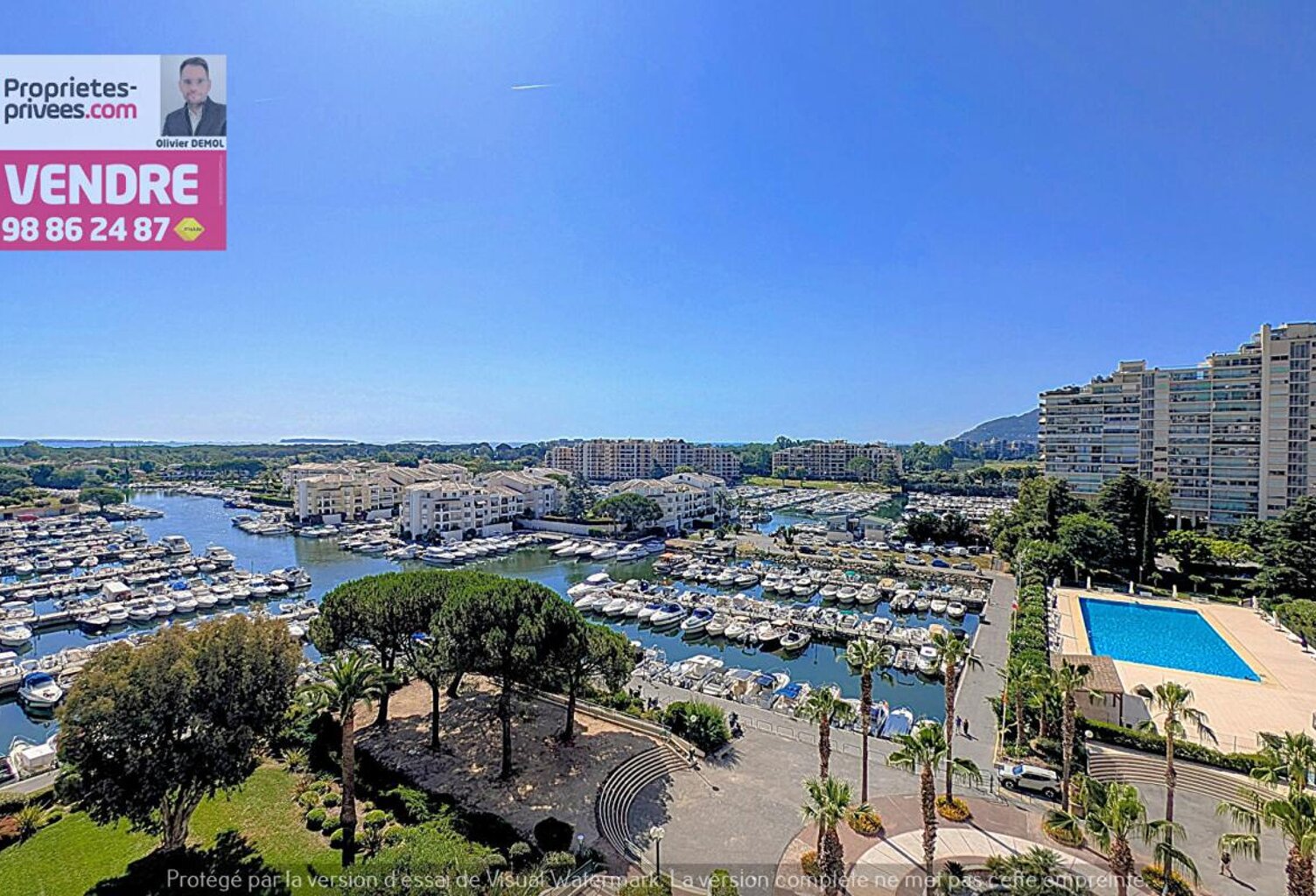 3 PIECES CANNES MARINA VUE MER — photo 1