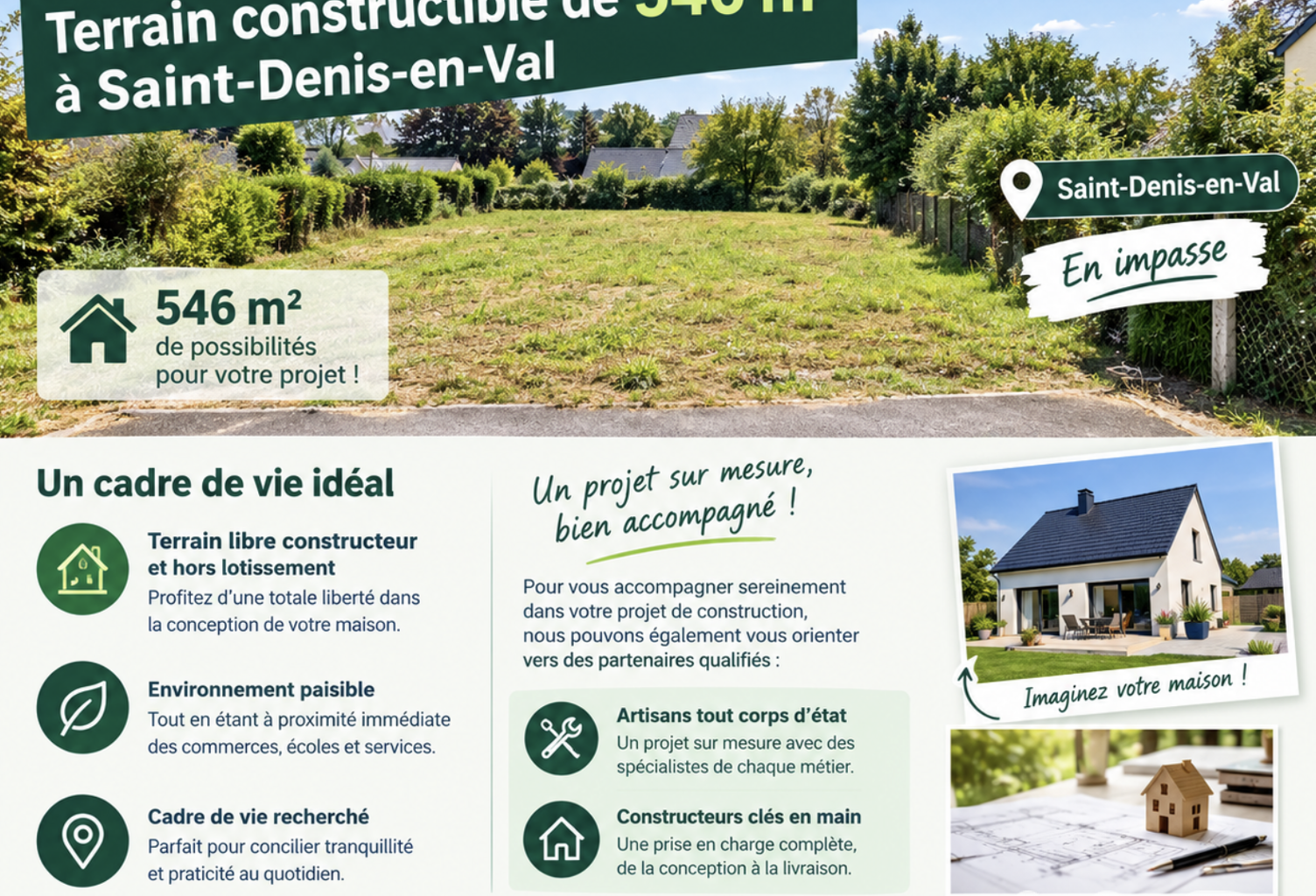 Vente Terrain à bâtir 546 m&sup2; — photo 1