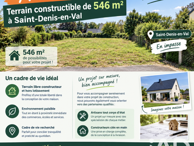 Vente Terrain à bâtir 546 m&sup2; — photo du bien