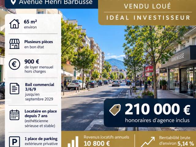 LOCAL COMMERCIAL VENDU LOUÉ – IDÉAL INVESTISSEUR — photo du bien