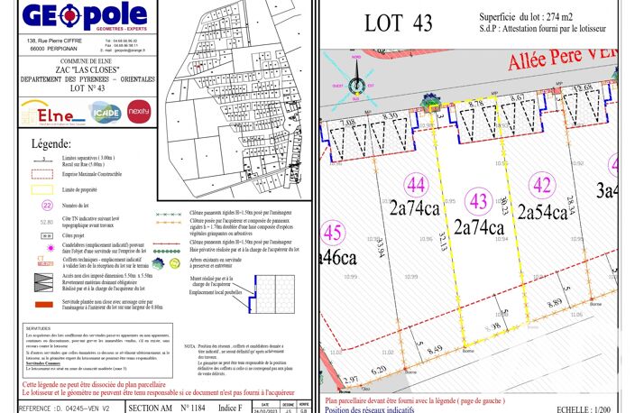 Vente Terrain à bâtir 274 m&sup2; — photo 2