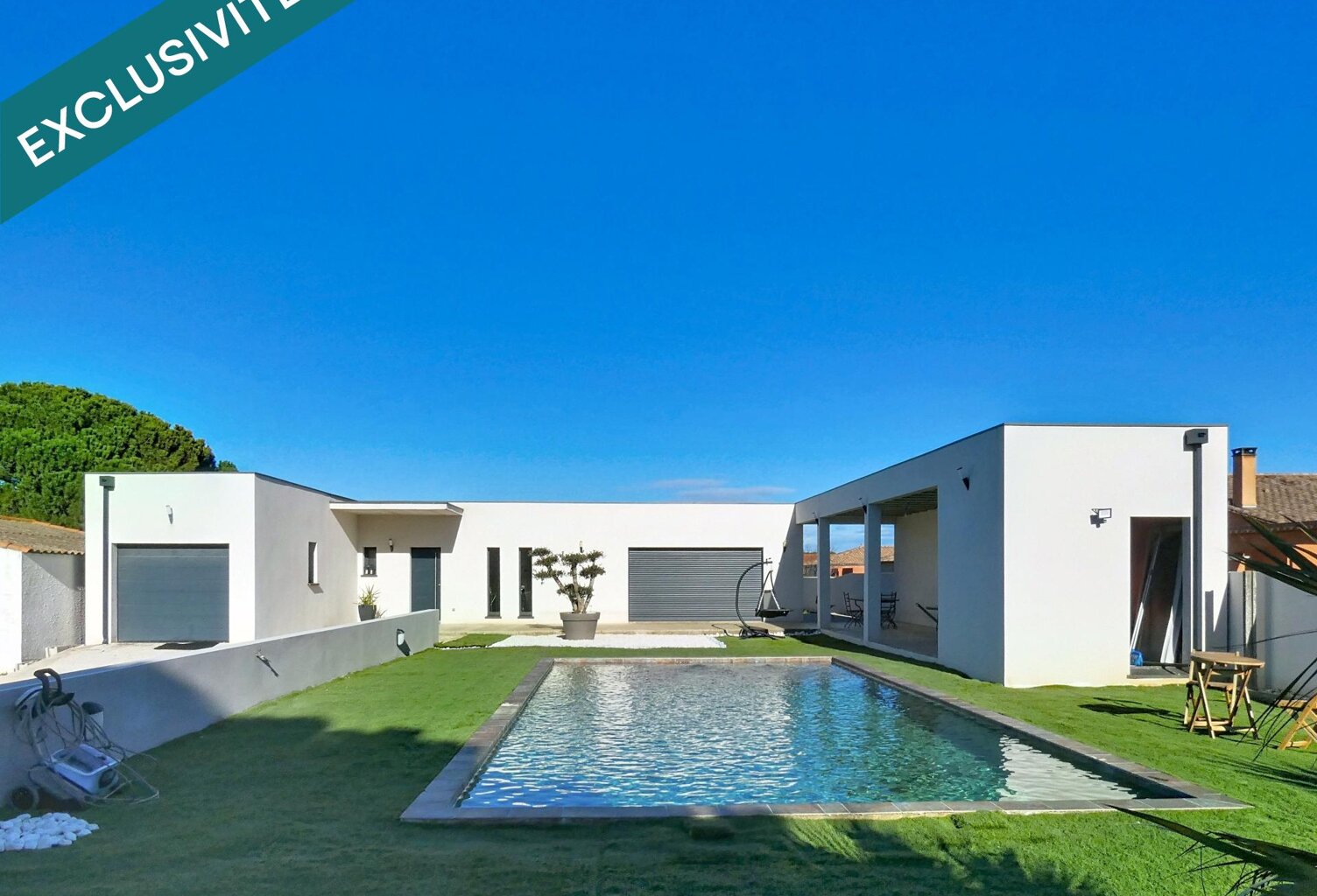 Villa plain pied type californien 168m² sur terrain avec pisicine de 896m² — photo 1