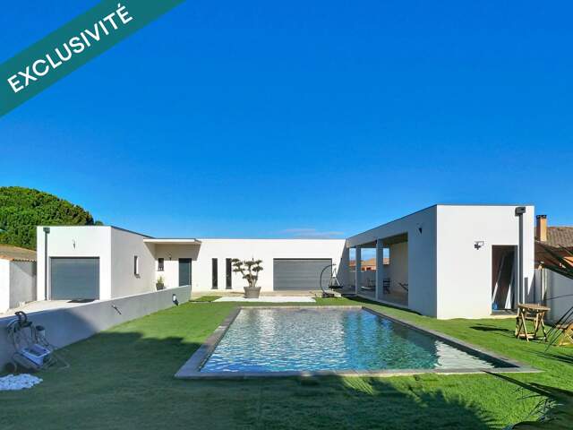 Villa plain pied type californien 168m² sur terrain avec pisicine de 896m² — photo du bien