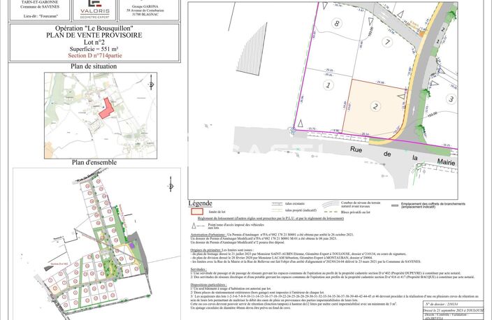 Terrain à bâtir de 551 m² viabilisé, borné, en lotissement. — photo 4