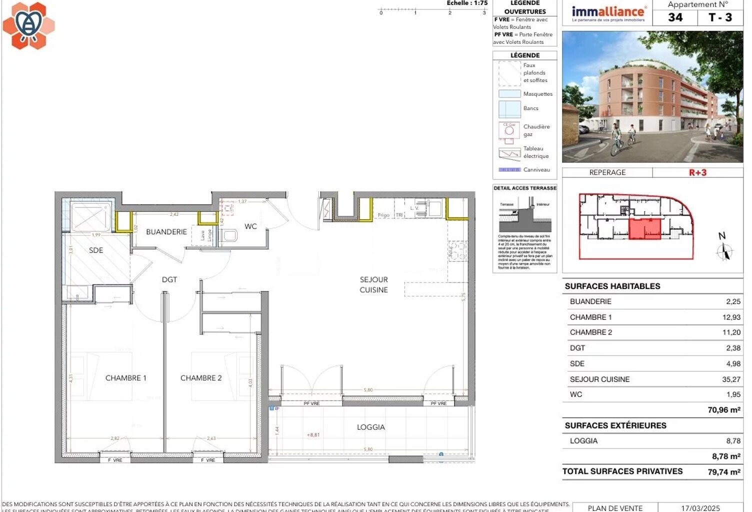 T3 de 71m² RESIDENCE  PARADIS M — photo 1