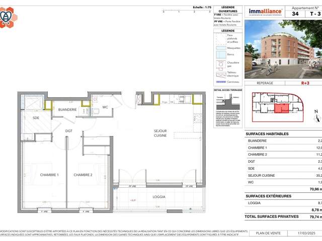 T3 de 71m² RESIDENCE  PARADIS M — photo du bien