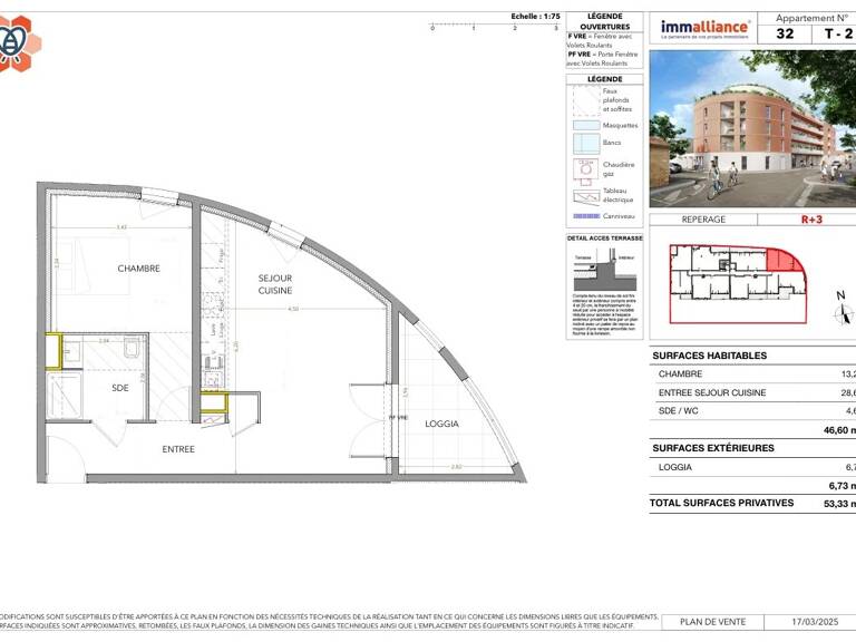 T2 de 46m² RESIDENCE  PARADIS M — photo 1