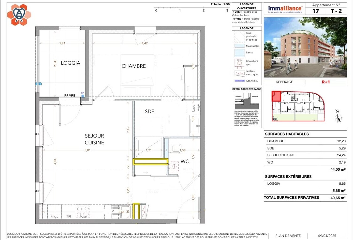 T2 de 44m² RESIDENCE  PARADIS M — photo 1
