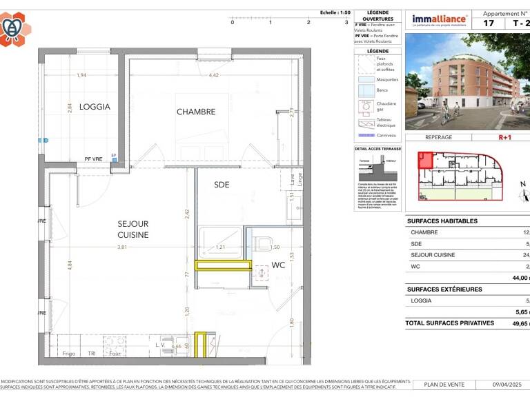 T2 de 44m² RESIDENCE  PARADIS M — photo 1