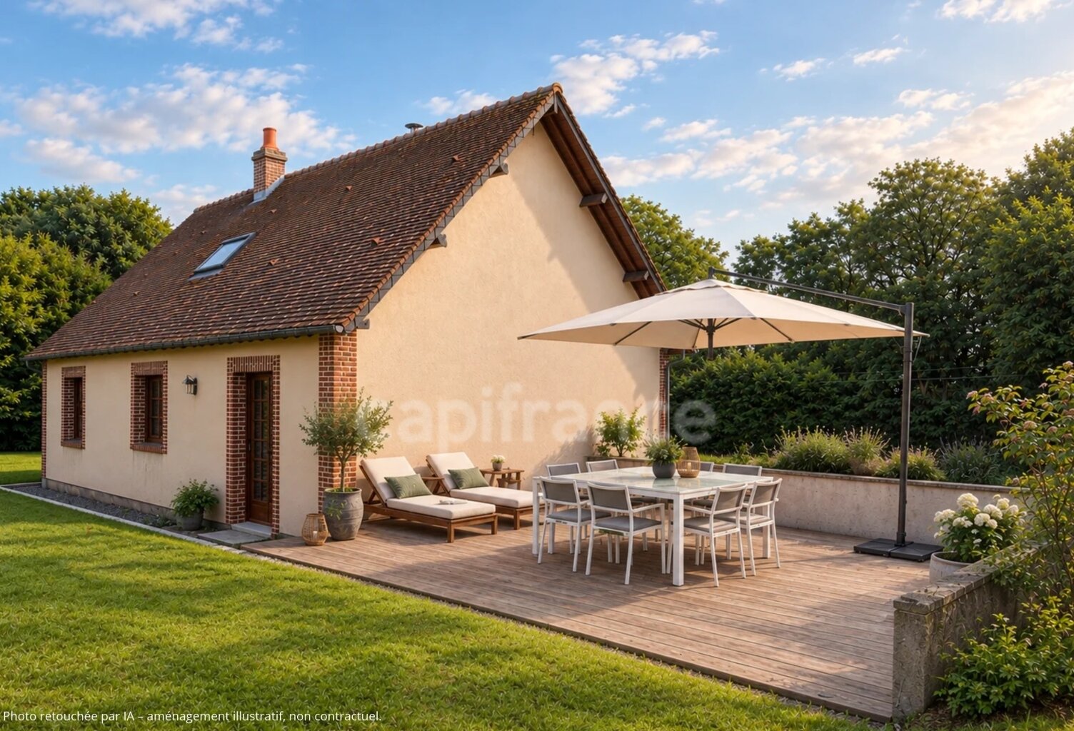 À Échauffour (61370), découvrez cette spacieuse maison familiale de 135 m², offrant 4 chambres, un vaste jardin paysagé de 7 490 m², une grande terrasse, au cœur d’un environnement calme et verdoyant — photo 1