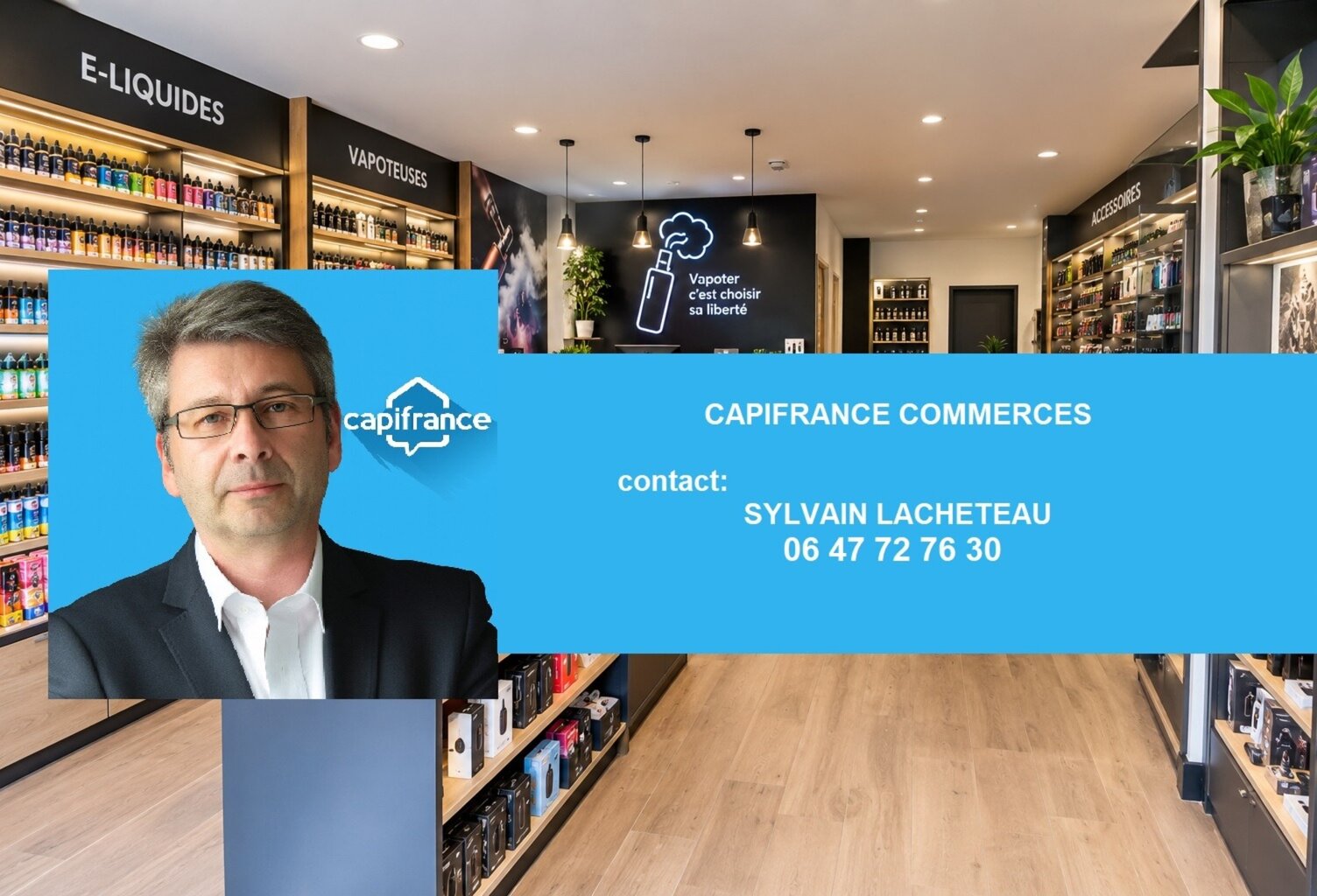 AFFAIRE RENTABLE ET CLÉ EN MAIN – BELLE BOUTIQUE DE VAPOTEUSES ET E-LIQUIDES À 30 KM AU NORD DE RENNES — photo 1