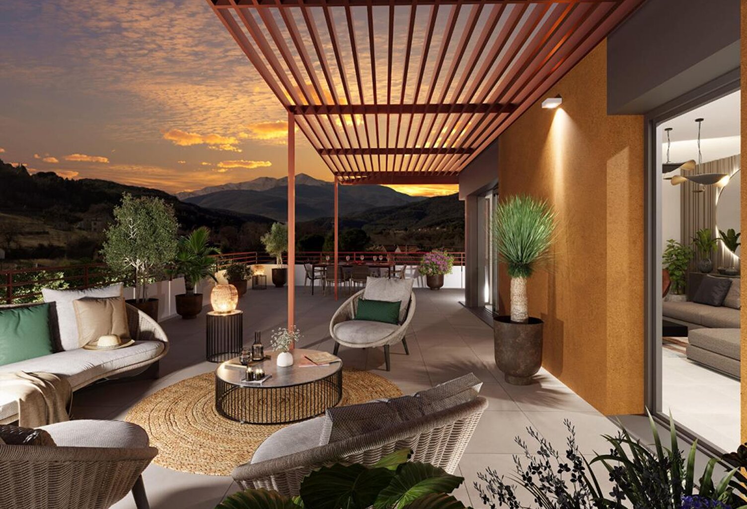 CERET "TOIT TERRASSE 4 pièces de 100m2 avec terrasse, garage double, parking et cave — photo 1