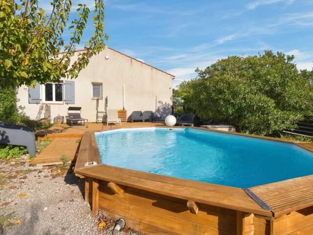 Maison individuelle 4 pièces – 92 m² – Plain-pied – Piscine – Domaine privé – Terrain 730 m² — photo du bien