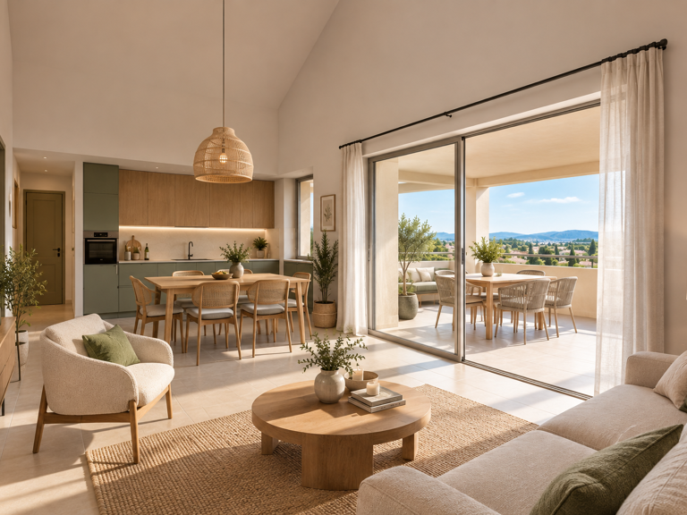- T3 EN DERNIER ETAGE AVEC TERRASSE - CENTRE ROGNES — photo 1