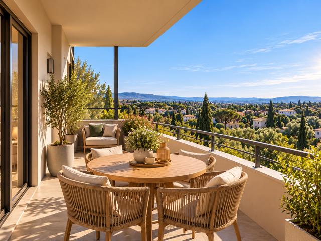 -T4 expo sud au nord d'aix avec belle terrasse et belle vue dégagée — photo du bien