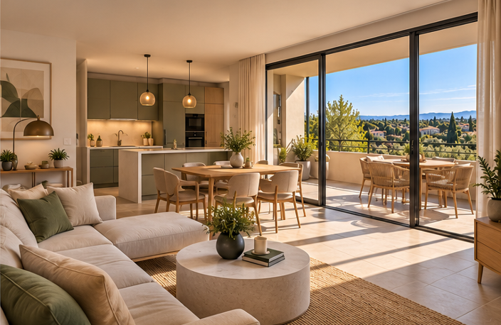 -T4 expo sud au nord d'aix avec belle terrasse et belle vue dégagée — photo 2