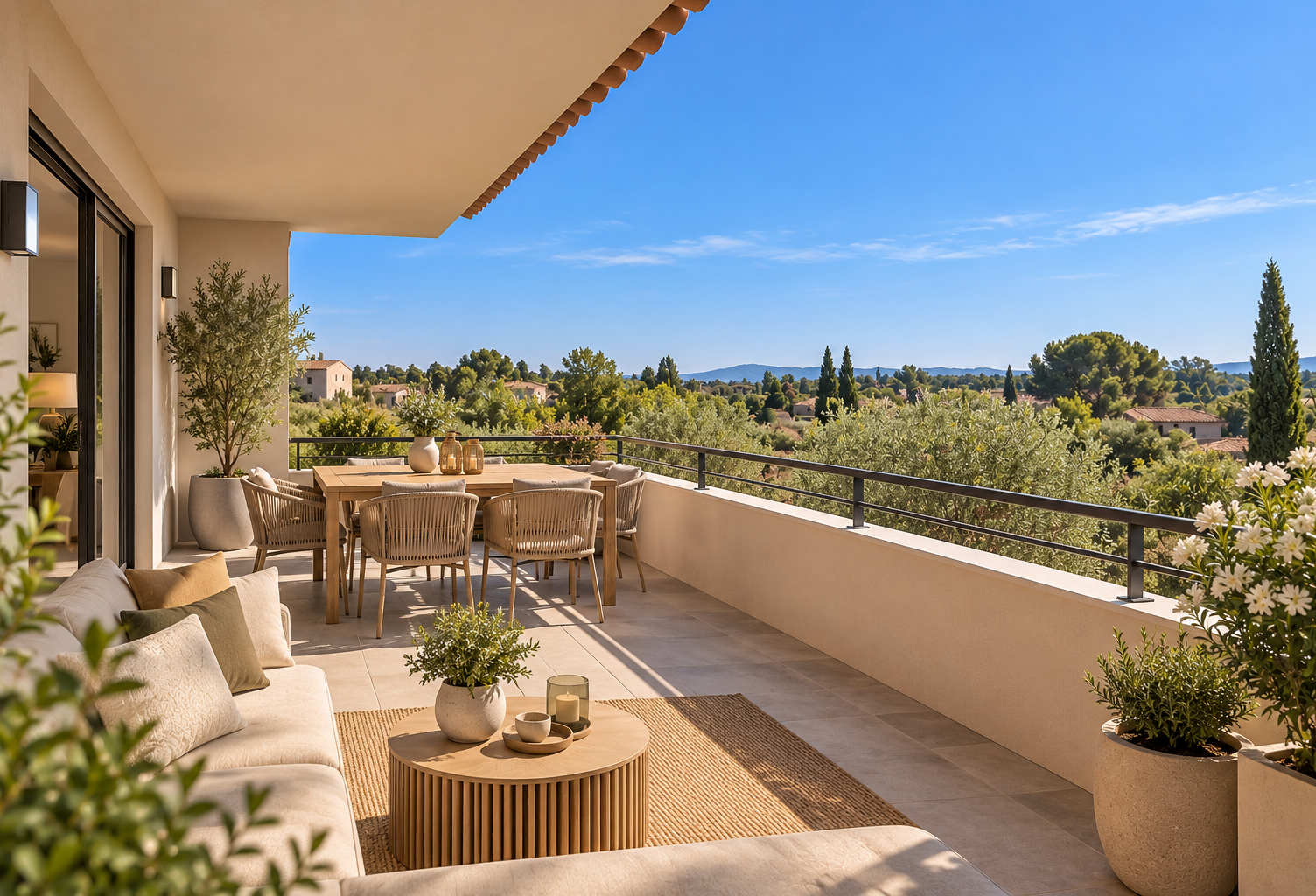 T3 expo sud au nord d'aix – DERNIER ÉTAGE AVEC BELLE TERRASSE — photo 1