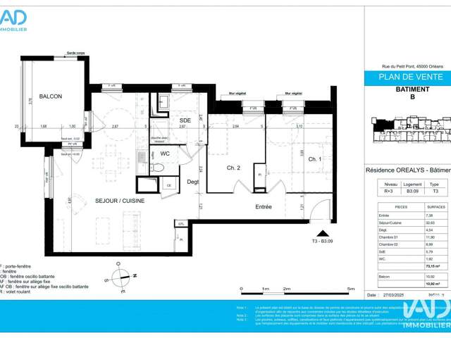 Vente Appartement 3 pièces — photo du bien