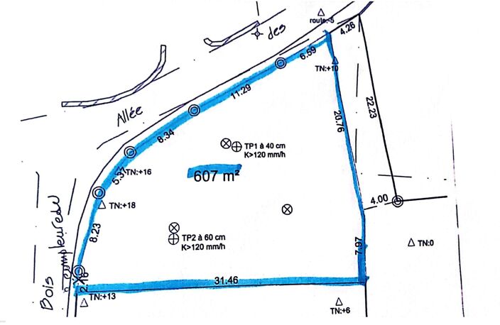 Vente terrain de 607 m2 à Aigondigné 21000€ — photo 3