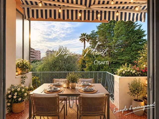 Nice Grosso / Parc Impérial  2 pièces traversant avec balcon plein sud, au calme — photo du bien