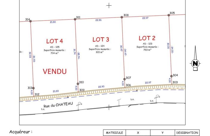 Vente Terrain à bâtir 801 m&sup2; — photo 4
